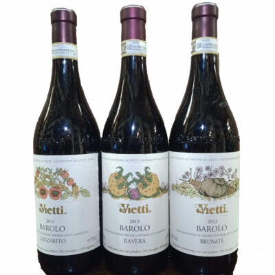 Tris Barolo Vietti 2013 Lazzarito - Ravera (100/100) - Brunate