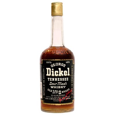 George Dickel Tennessee Sour Mash Whisky Etichetta rovinata dall'età