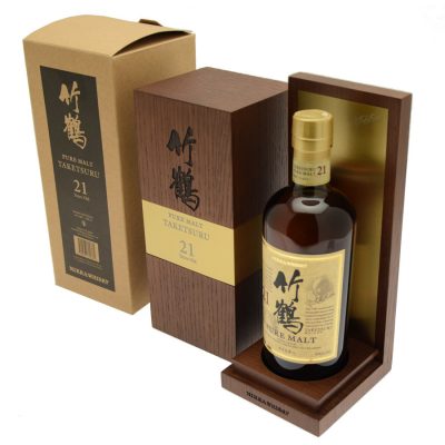 2 Nikka Pure Malt 1 bottle 21 years Taketsuru Whisky + 1 bottles 17 y