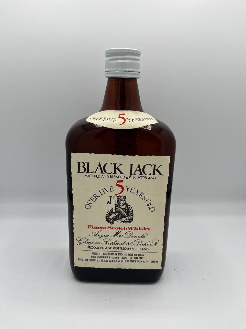 Angus Mac Donald Black Jack 5 years old Finest Scotch Whisky Angus Mac Donald Black Jack 5 years old Finest Scotch Whisky