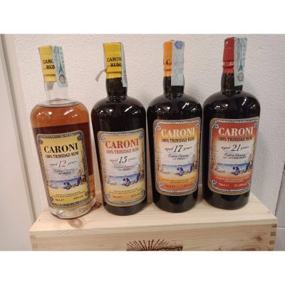 Four Caroni Rum 12 - 15 - 17 - 21 Years