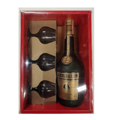 Cognac Medaillon Martell with Glasses