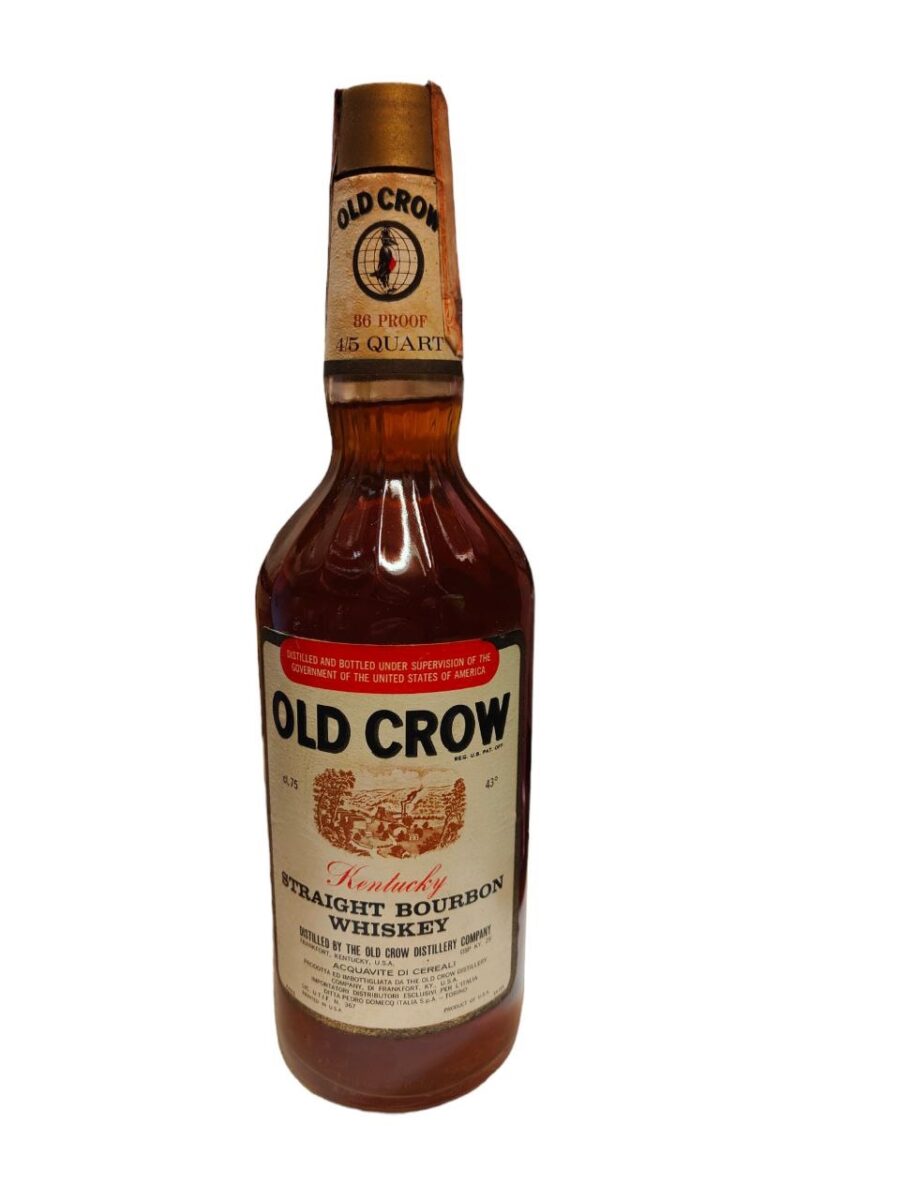 Old Crow Kentucky Bourbon Whisky 0.75l Vintage Imported By Pedro Domeco Italia