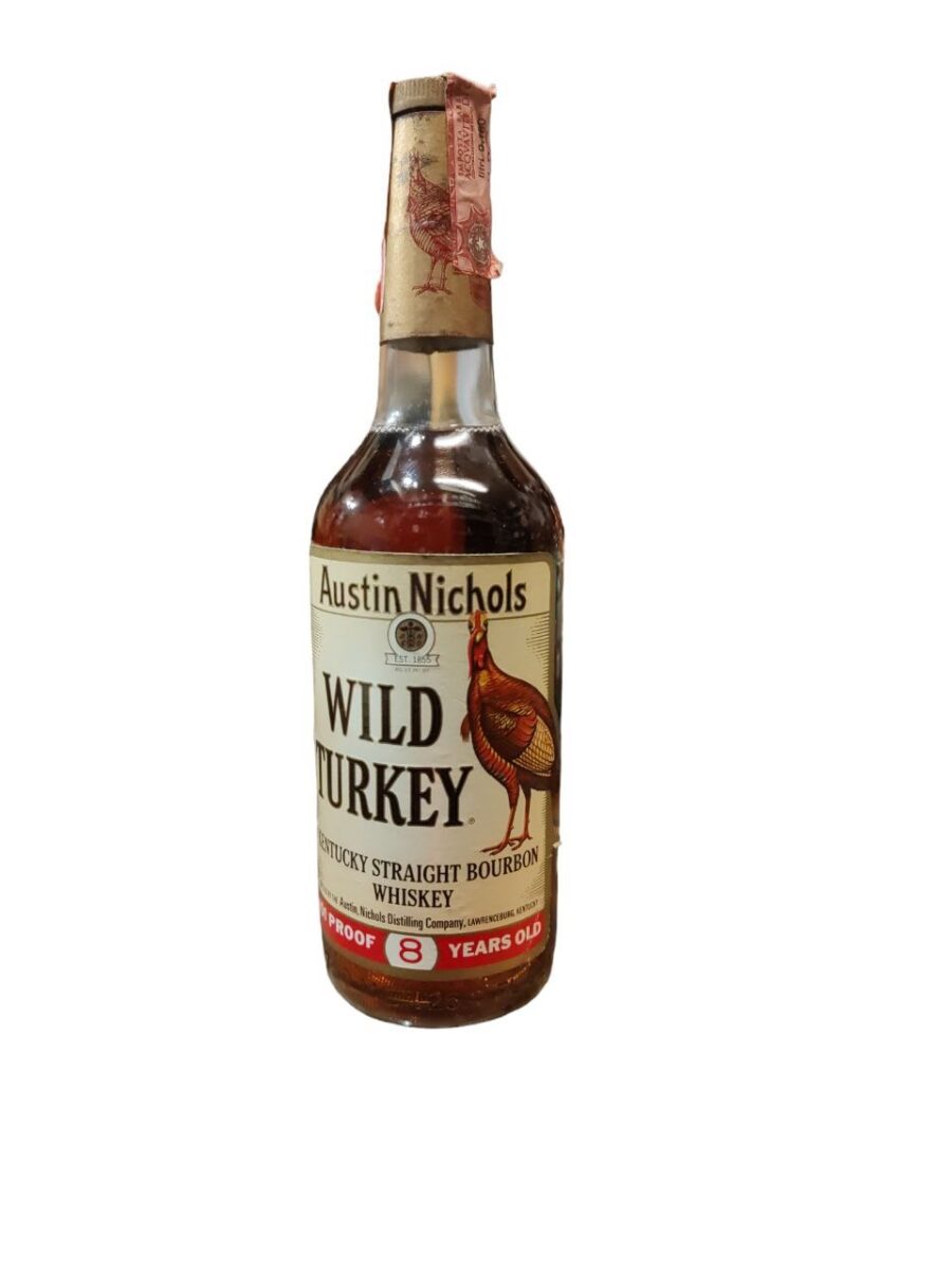 Austion Nichols Wild Turkey 101 Proof 8 Years Old Vintage