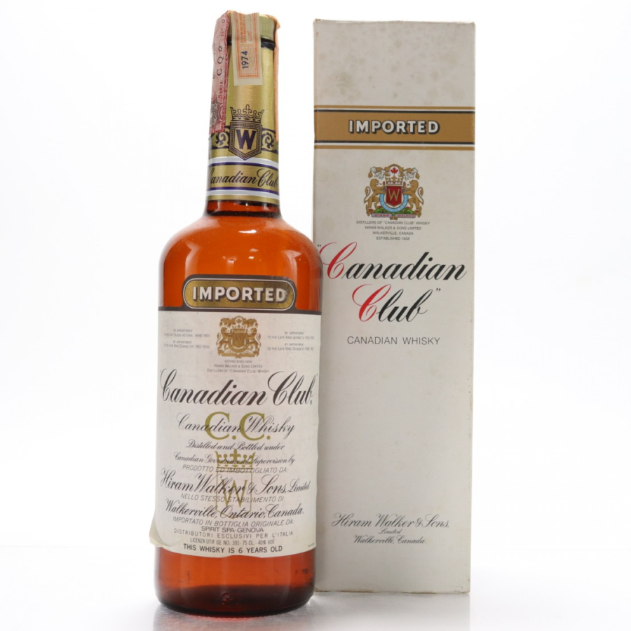 Canadian Club 6 Years Old 1974 Import by Spirit SPA