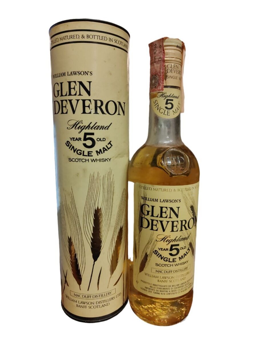 Glen Deveron Single Malt Whisky 5 Years Old 0.75l Import By Martini & Rossi (Nice Level, Metal Cork)